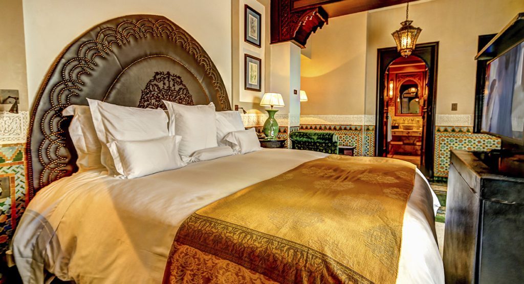 Interior de una de las suites de La Mamouina Resort, Marrakech